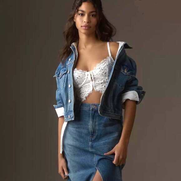 Brand New Anthropologie The Giselle Lace Bustier: Eyelet Edition - Picture 2 of 13